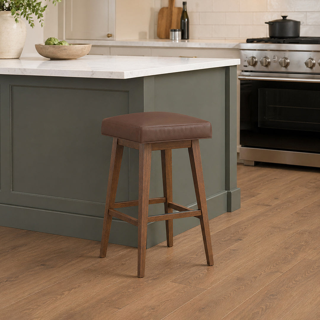 Square Bar Stool - Brown