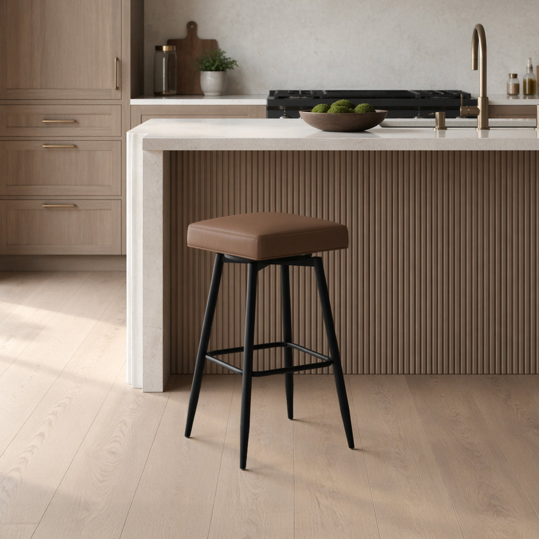 Square Bar Stool - Brown