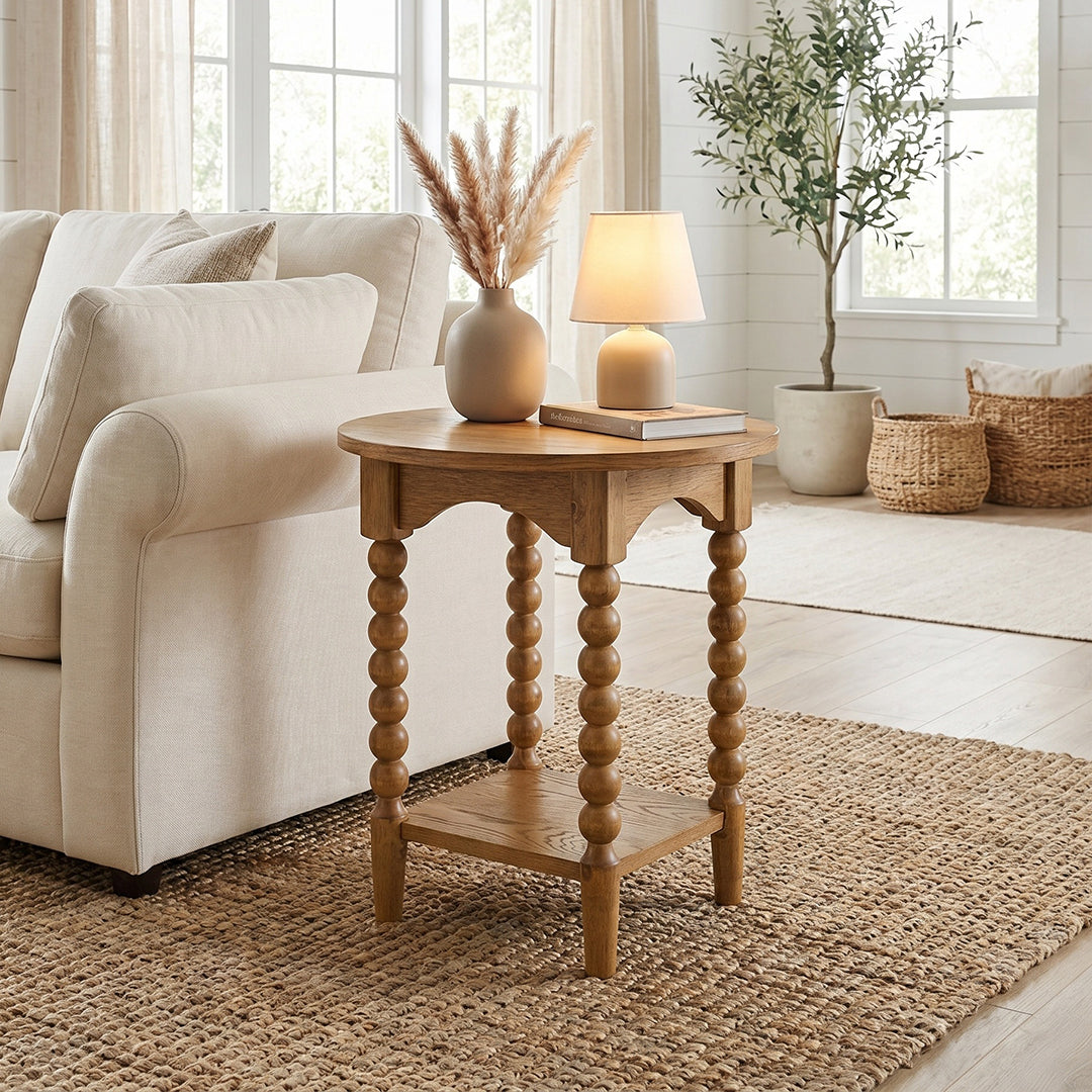 Mabel Round End Table from Sandberg Furniture in Veneer - Additional view 9