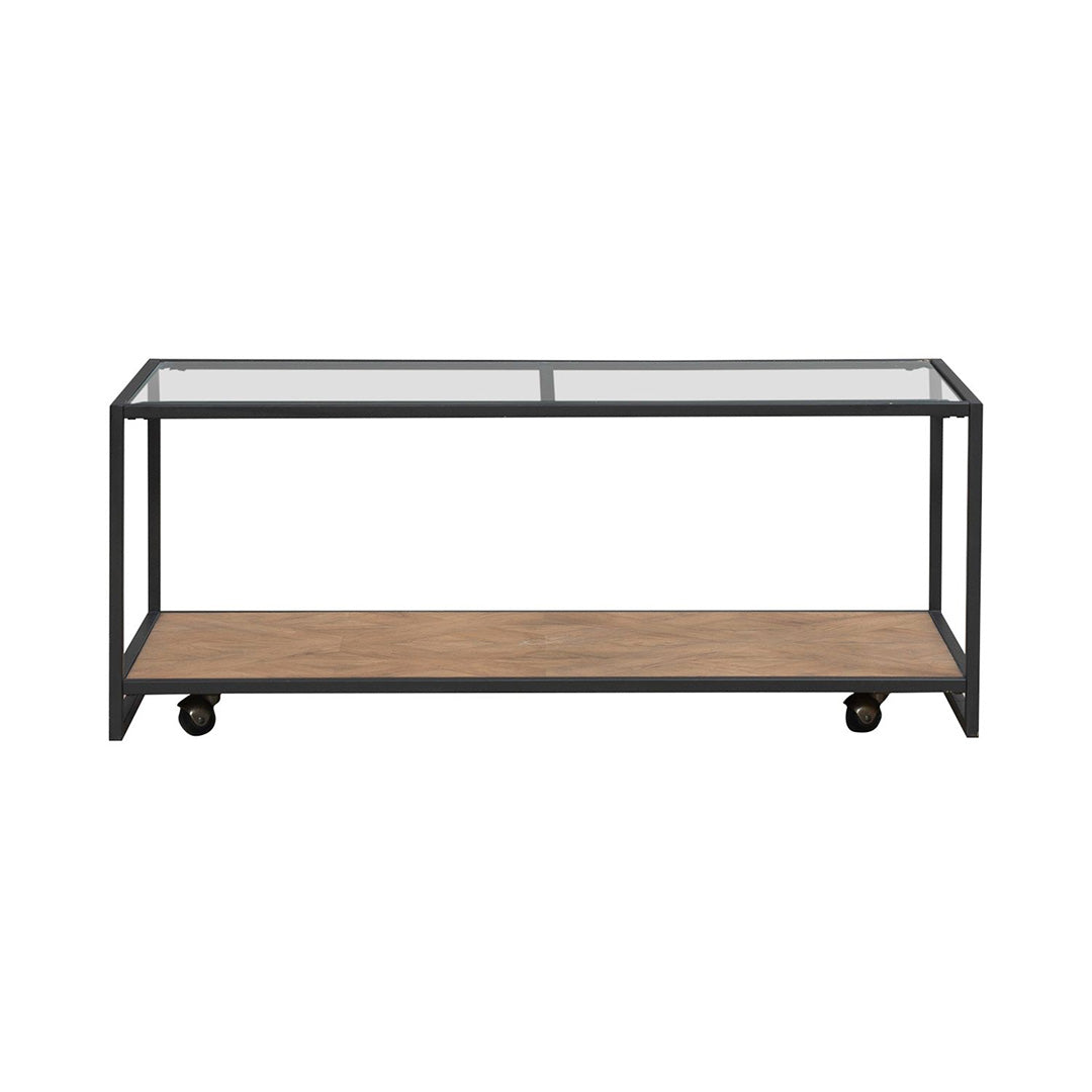 Bedford Cocktail Table from Liberty Furniture in Black with Casters, Storage - Detail view