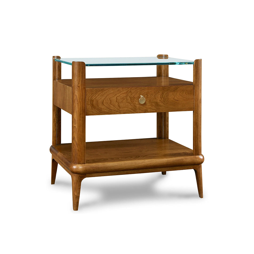 Martine Glass Top Nightstand
