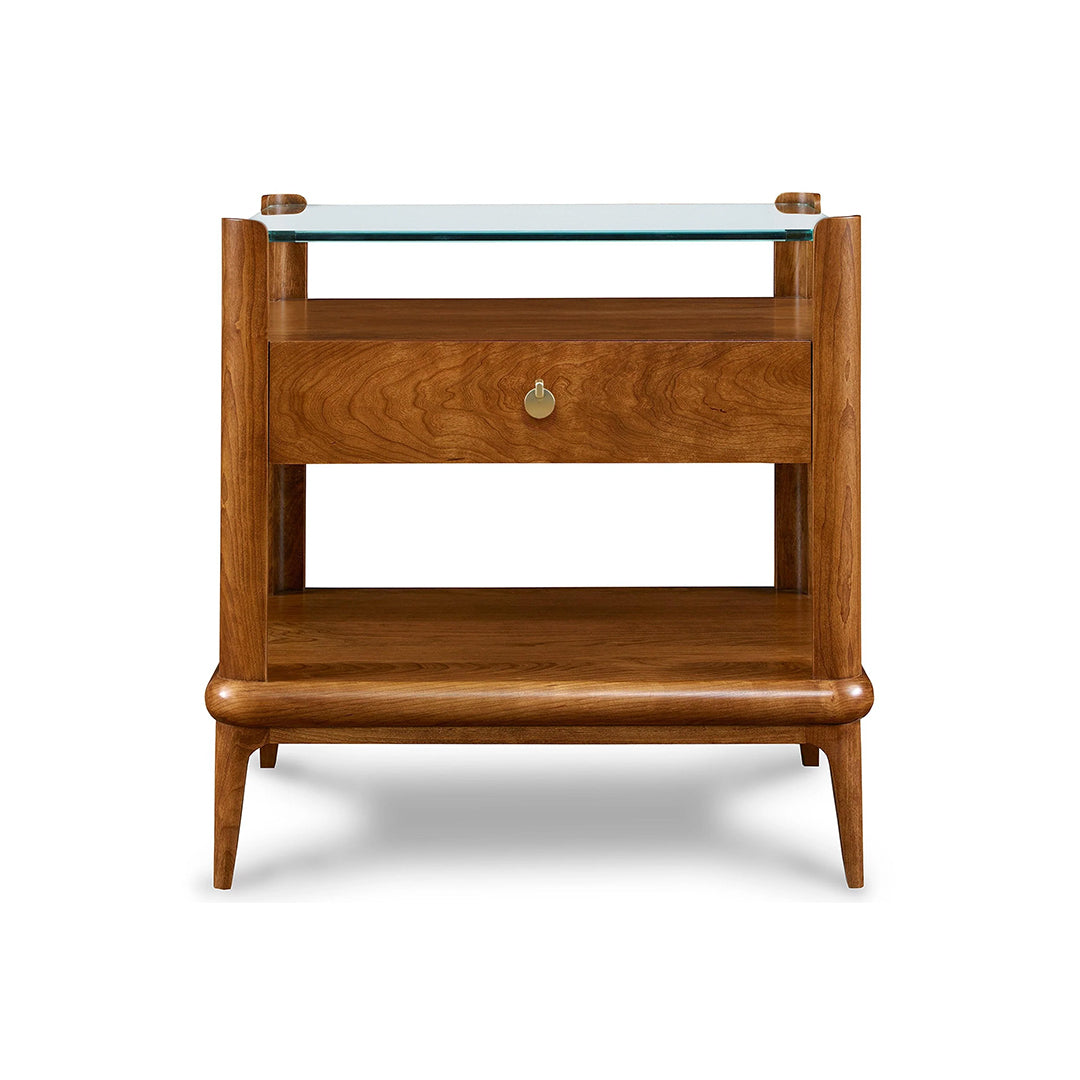 Martine Glass Top Nightstand