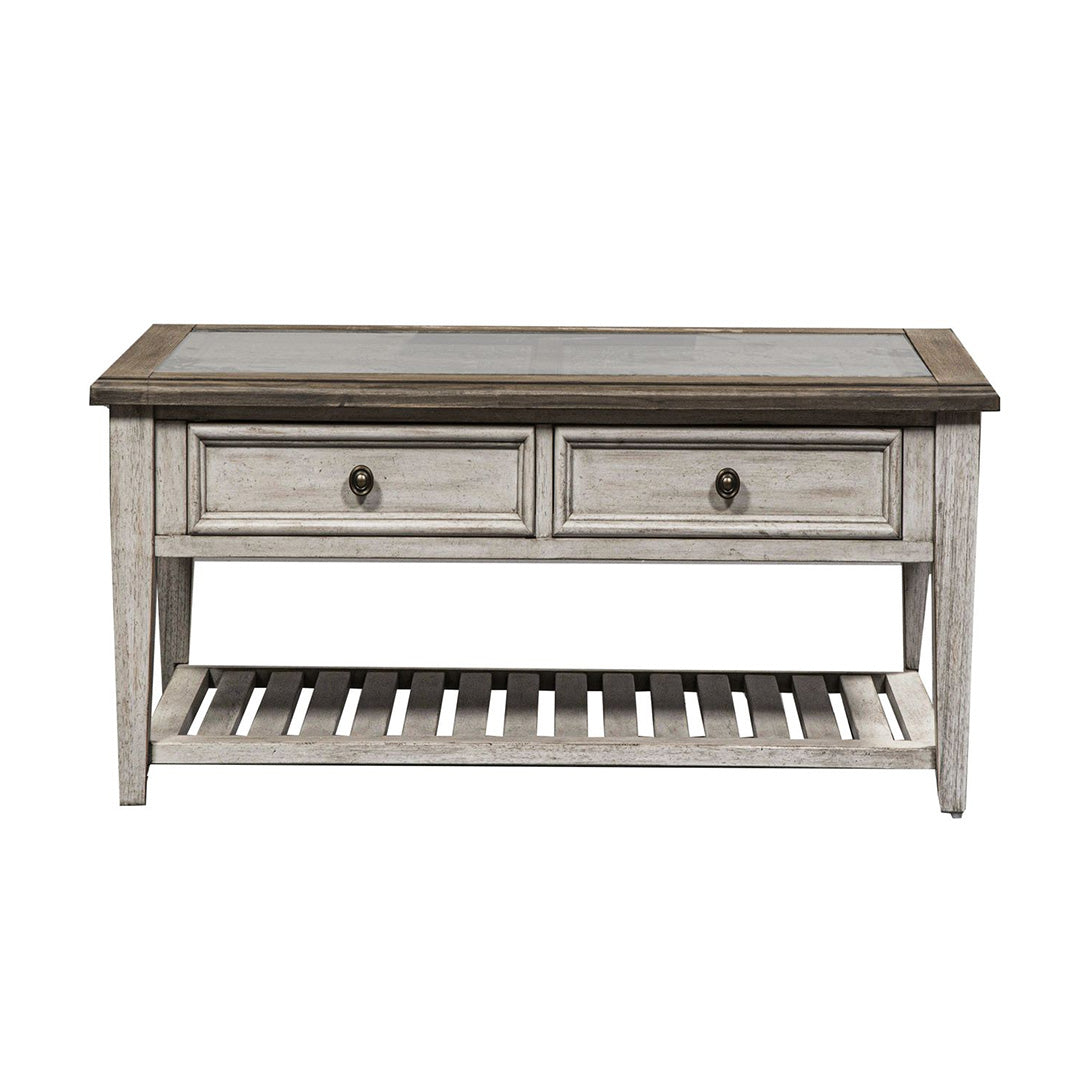 Heartland Cocktail Table in white from Liberty Furniture