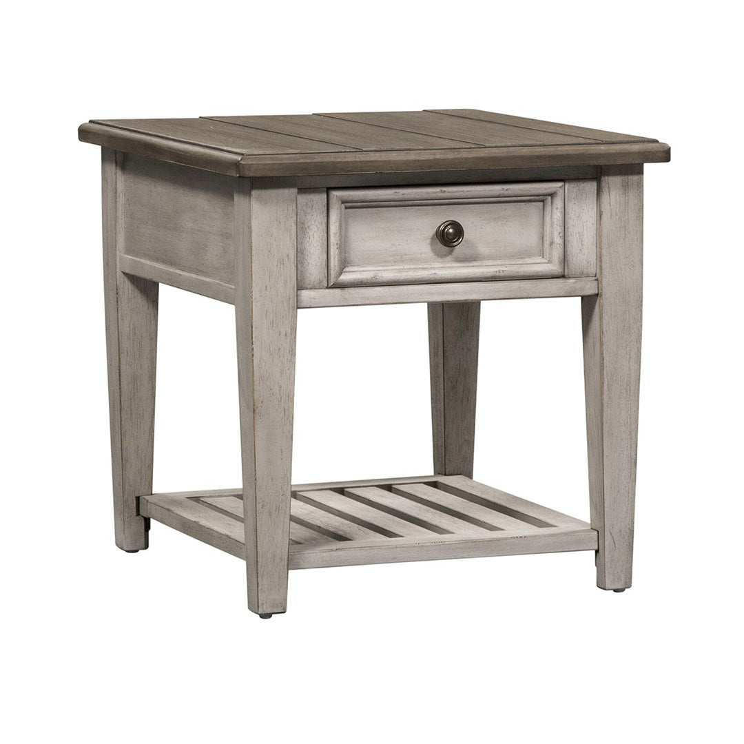 Heartland End Table in white from Liberty Furniture