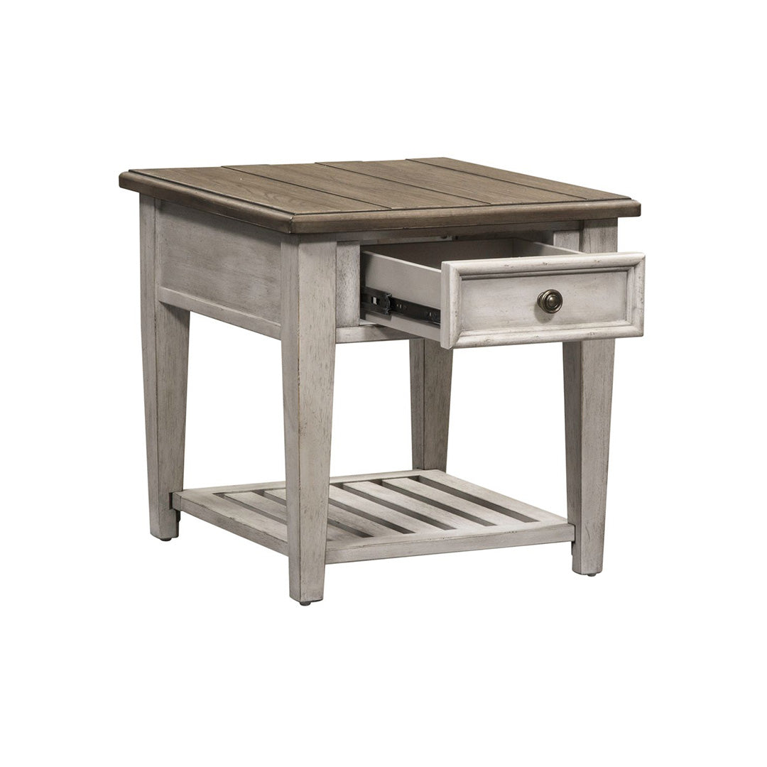 White Heartland End Table from Liberty Furniture - Additional view 4