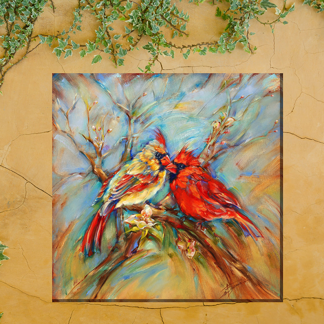 Spring Cardinals (Outdoor Canvas)