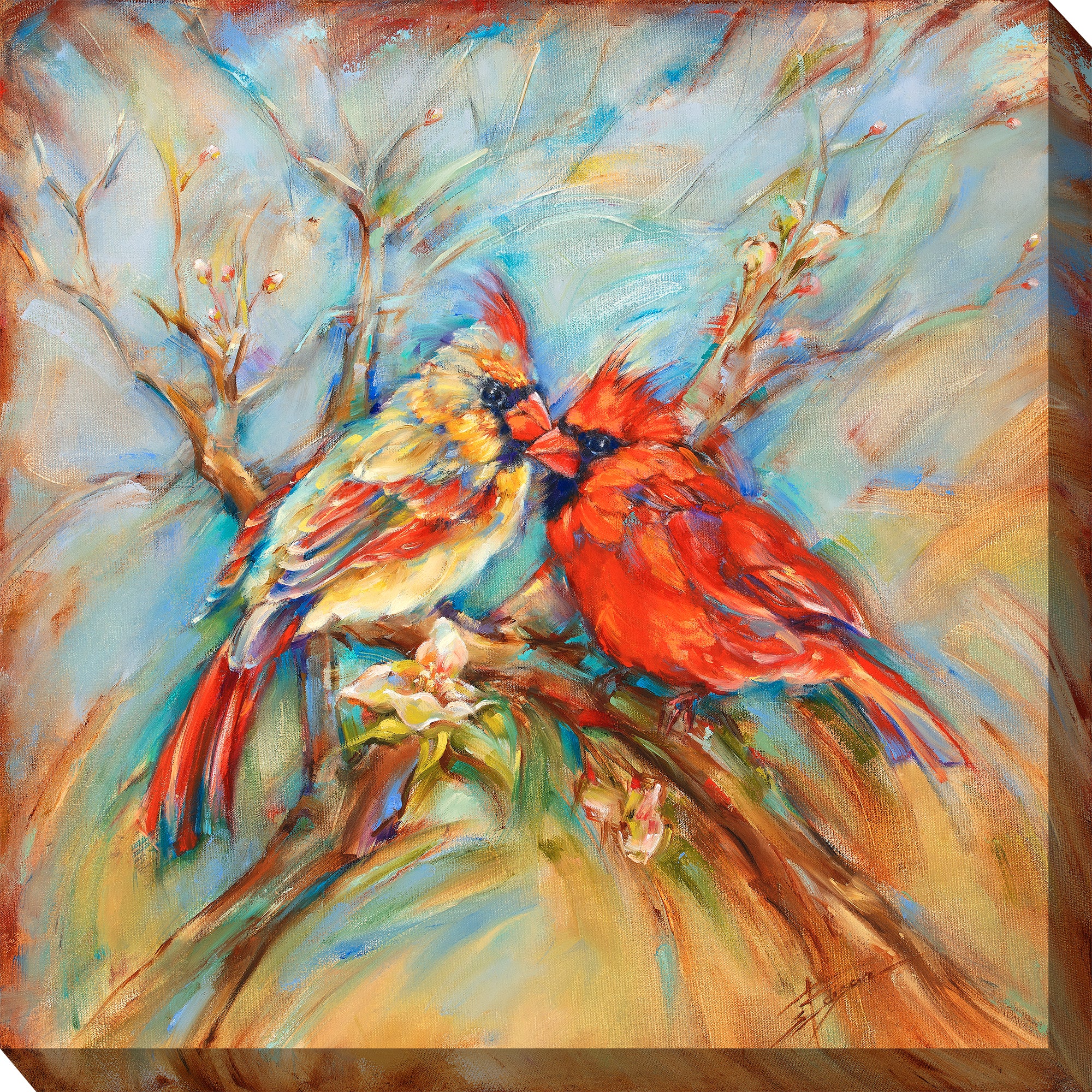 Spring Cardinals (Outdoor Canvas)