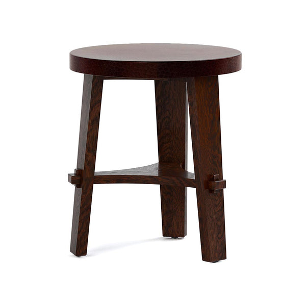 Little Treasures Tabouret Table I from L and J.G. Stickley Inc in Brown Solid Wood, Made in USA - Angle view