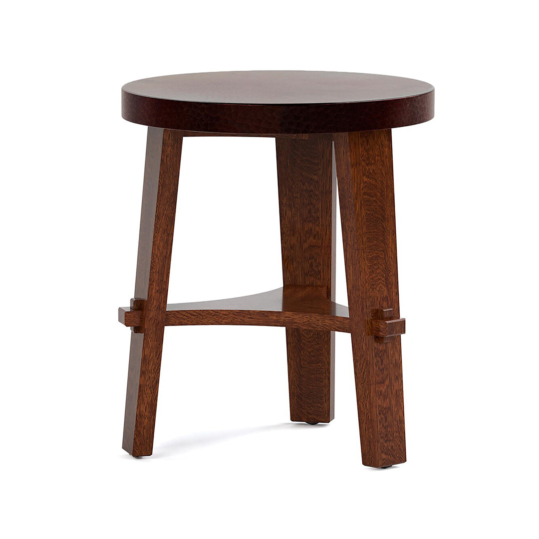 Little Treasures Tabouret Table II from L and J.G. Stickley Inc in Brown Solid Wood, Made in USA - Angle view