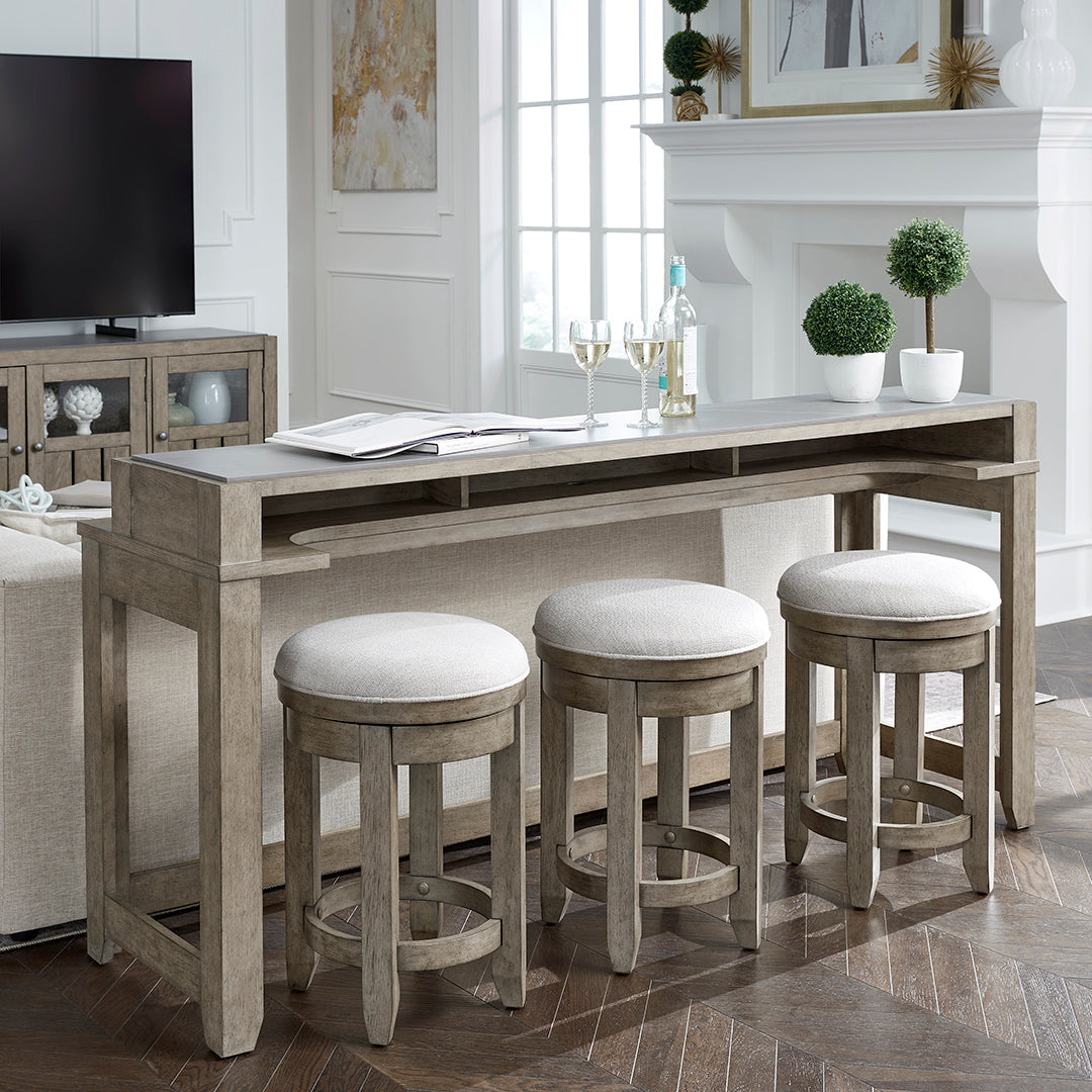 Mesa consola Millstone con taburetes 