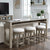 Millstone Console Table with Stools