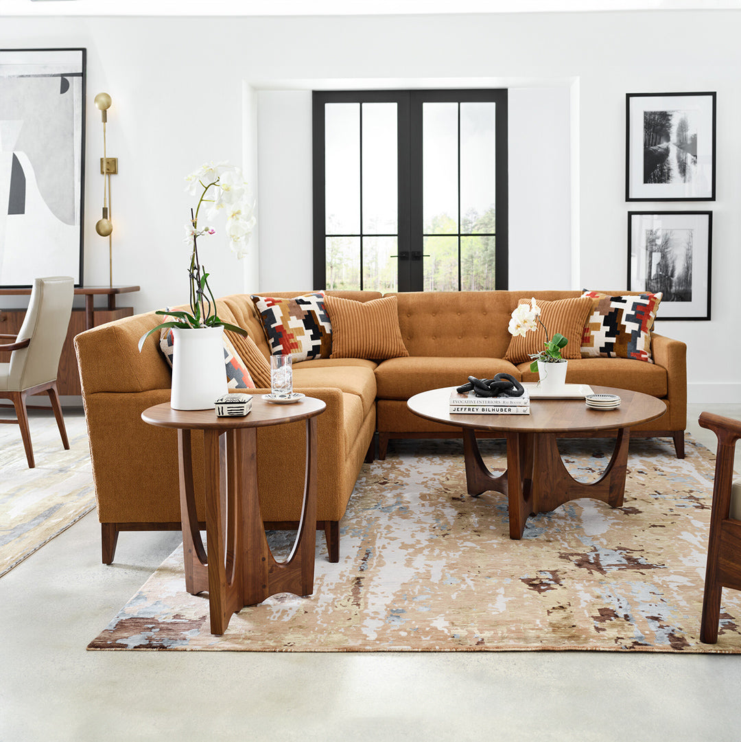 Walnut Grove Drink Table from L and J.G. Stickley Inc in Brown Solid Wood, Made in USA - Lifestyle view