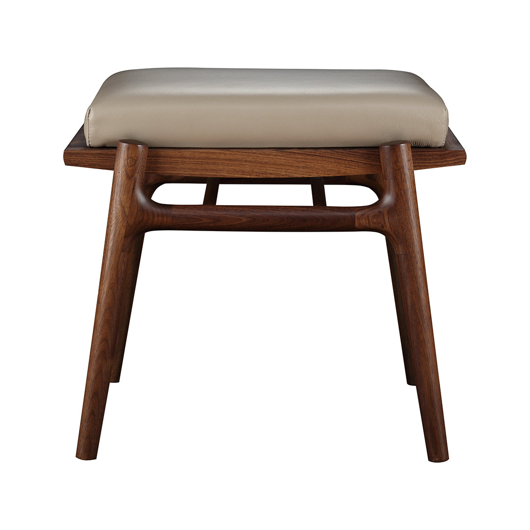 Walnut Grove Leather Footstool