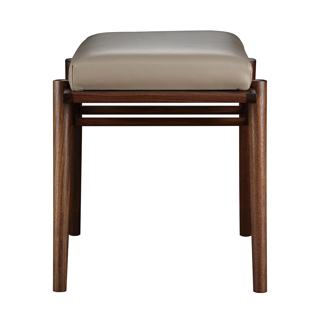 Walnut Grove Leather Footstool