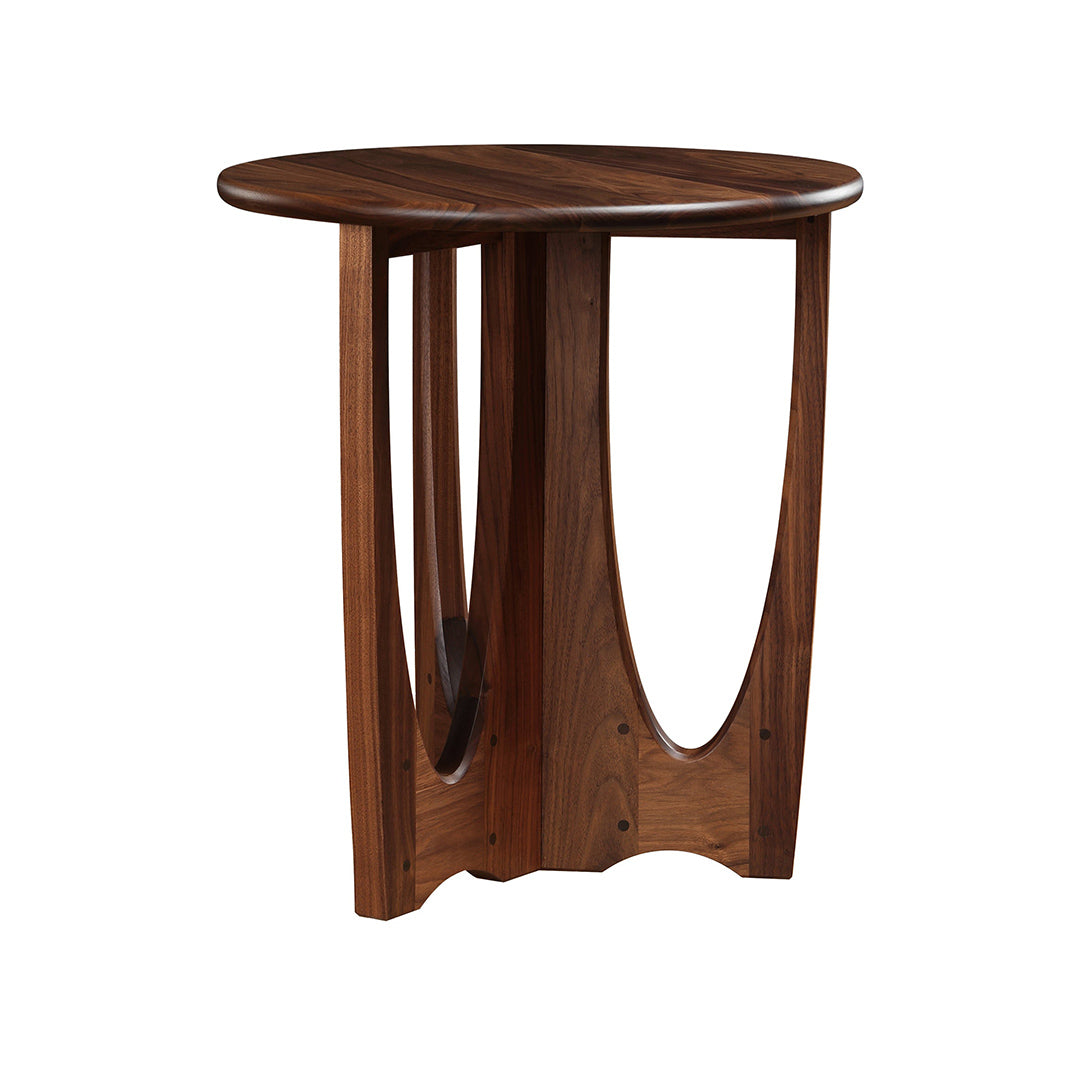 Walnut Grove Drink Table from L and J.G. Stickley Inc in Brown Solid Wood, Made in USA - Angle view