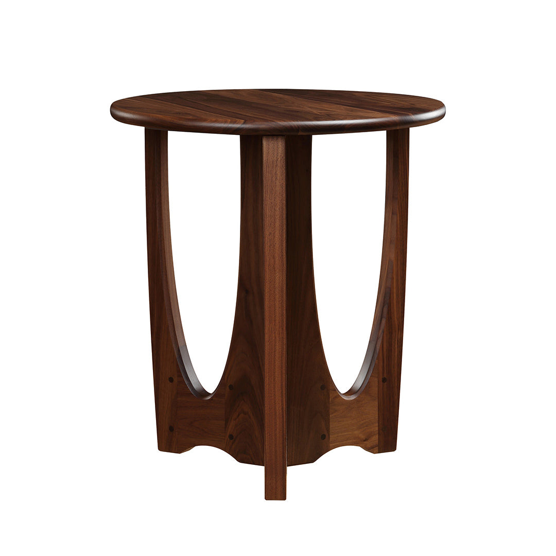 Walnut Grove Drink Table from L and J.G. Stickley Inc in Brown Solid Wood, Made in USA - Side view