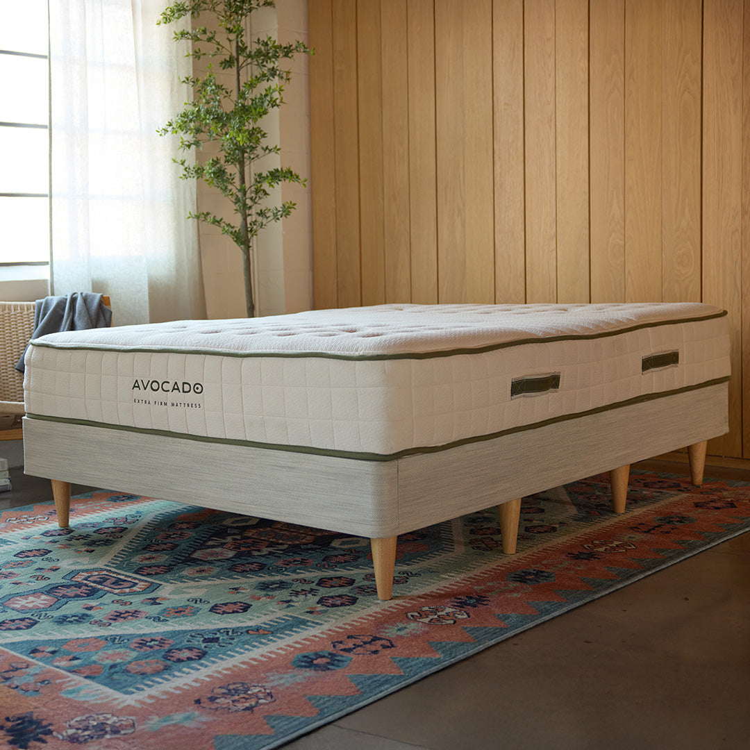 Avocado Green Mattress Foundation with Legs