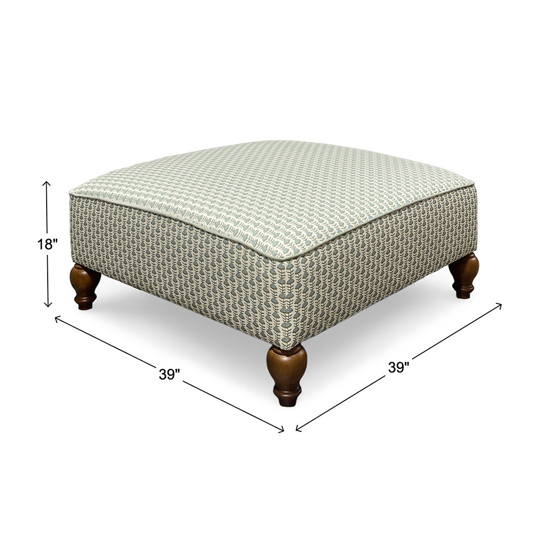 Adeline Ottoman from Best Home Furnishings in Multicolor Cotton / Natural Fiber Blend, Made in USA - Additional view 6