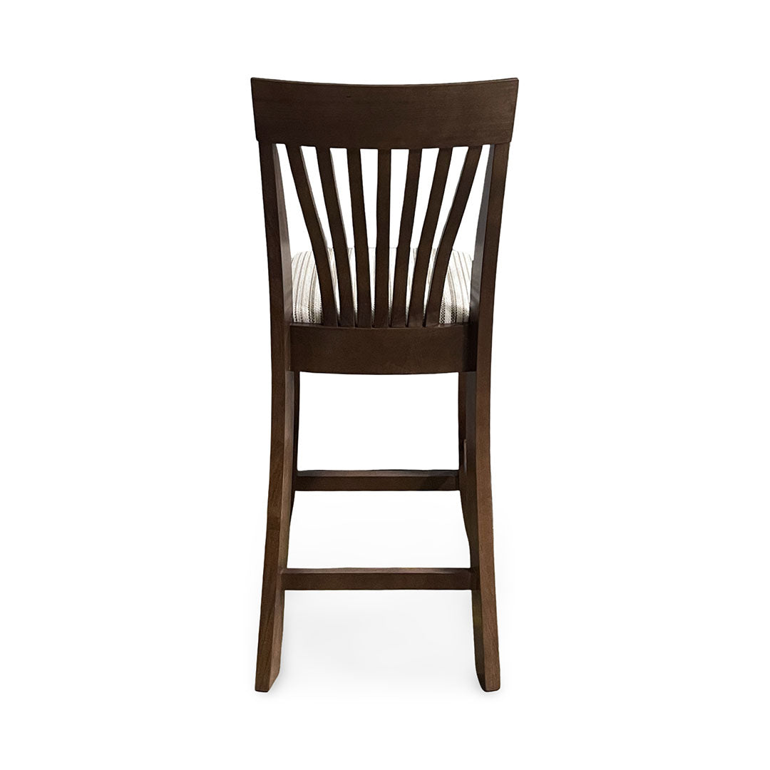 Amanda Upholstered Counter Stool from John Thomas (Whitewood IND) in Brown Solid Wood - Red finish