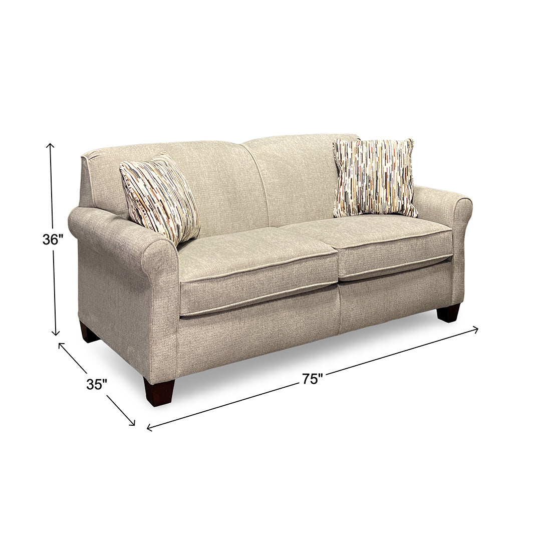 Beige Fabric Angie Visco Full Sleeper Loveseat from England - Additional view 12