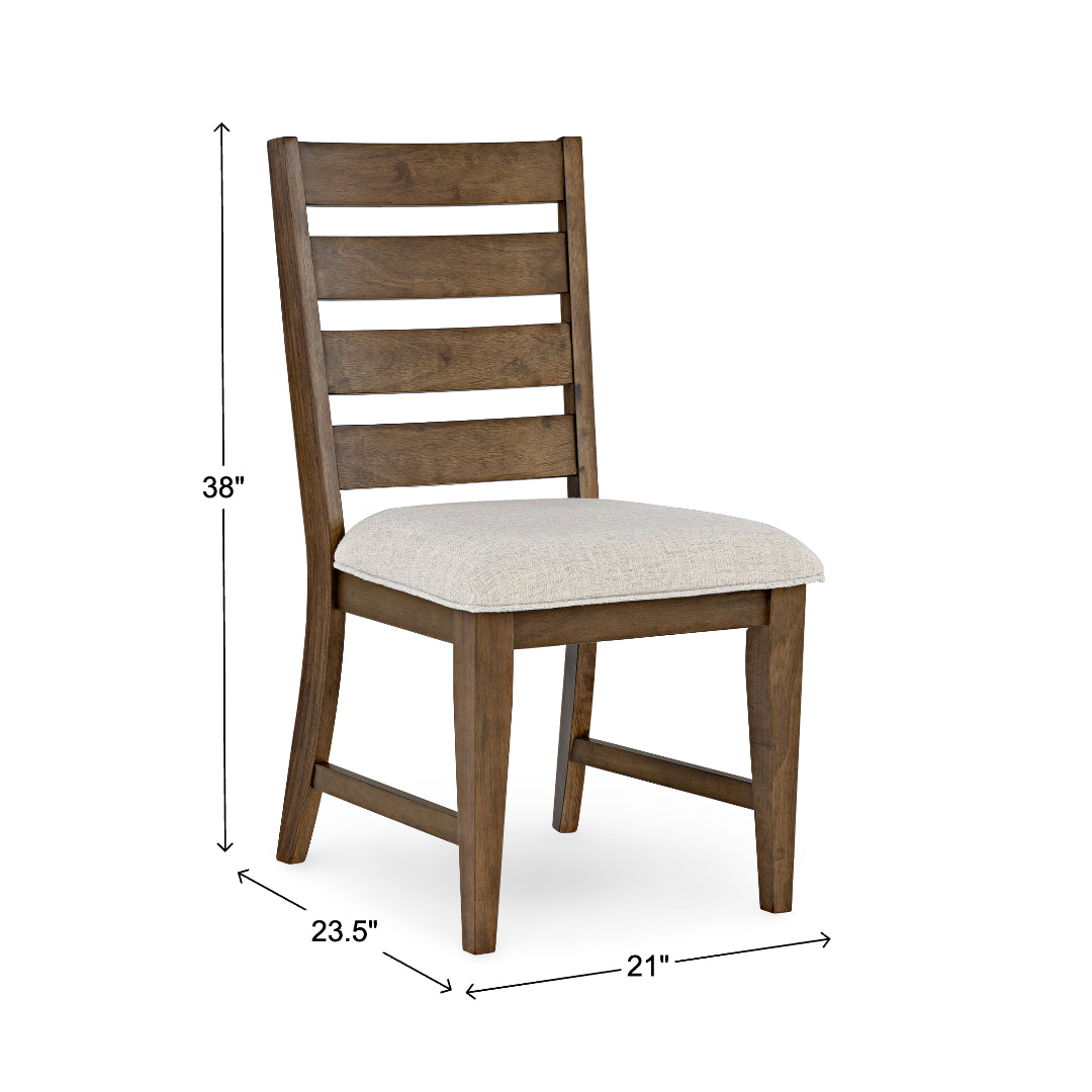 Apex Side Chair from Holland House in Brown Upholstered - Side view