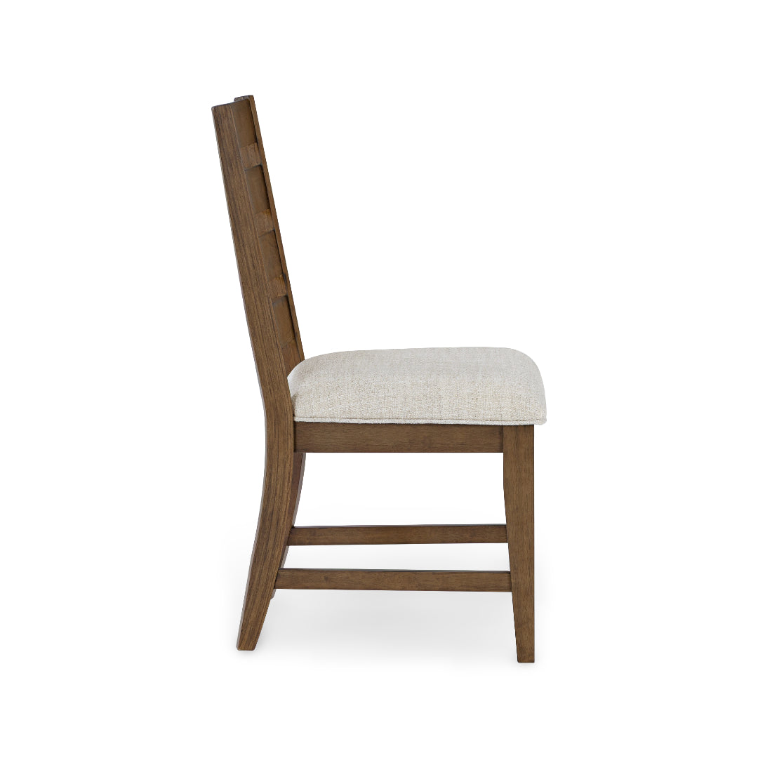 Apex Side Chair from Holland House in Brown Upholstered - Side view