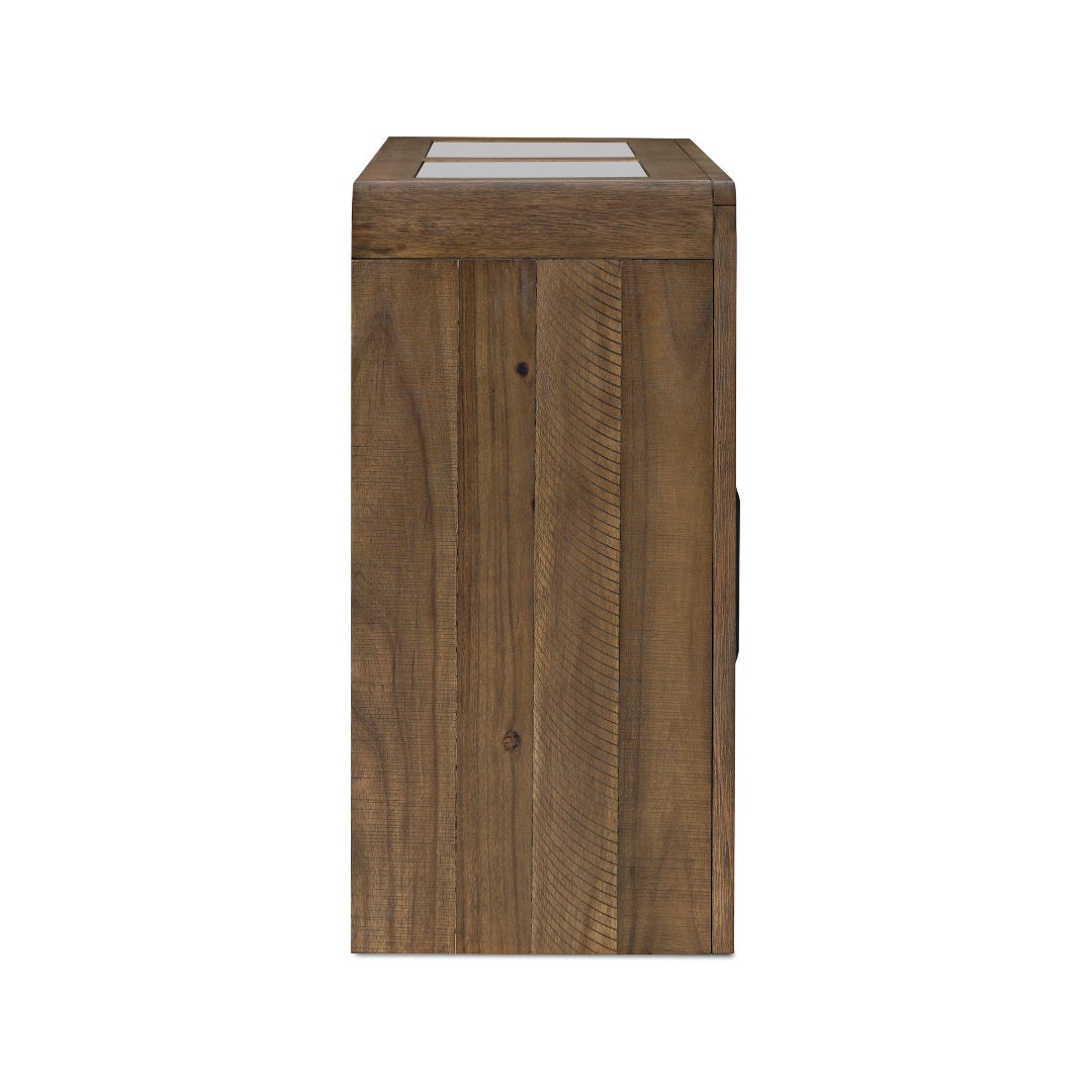 Apex Sideboard from Holland House in Brown Veneer with USB Port - Side view