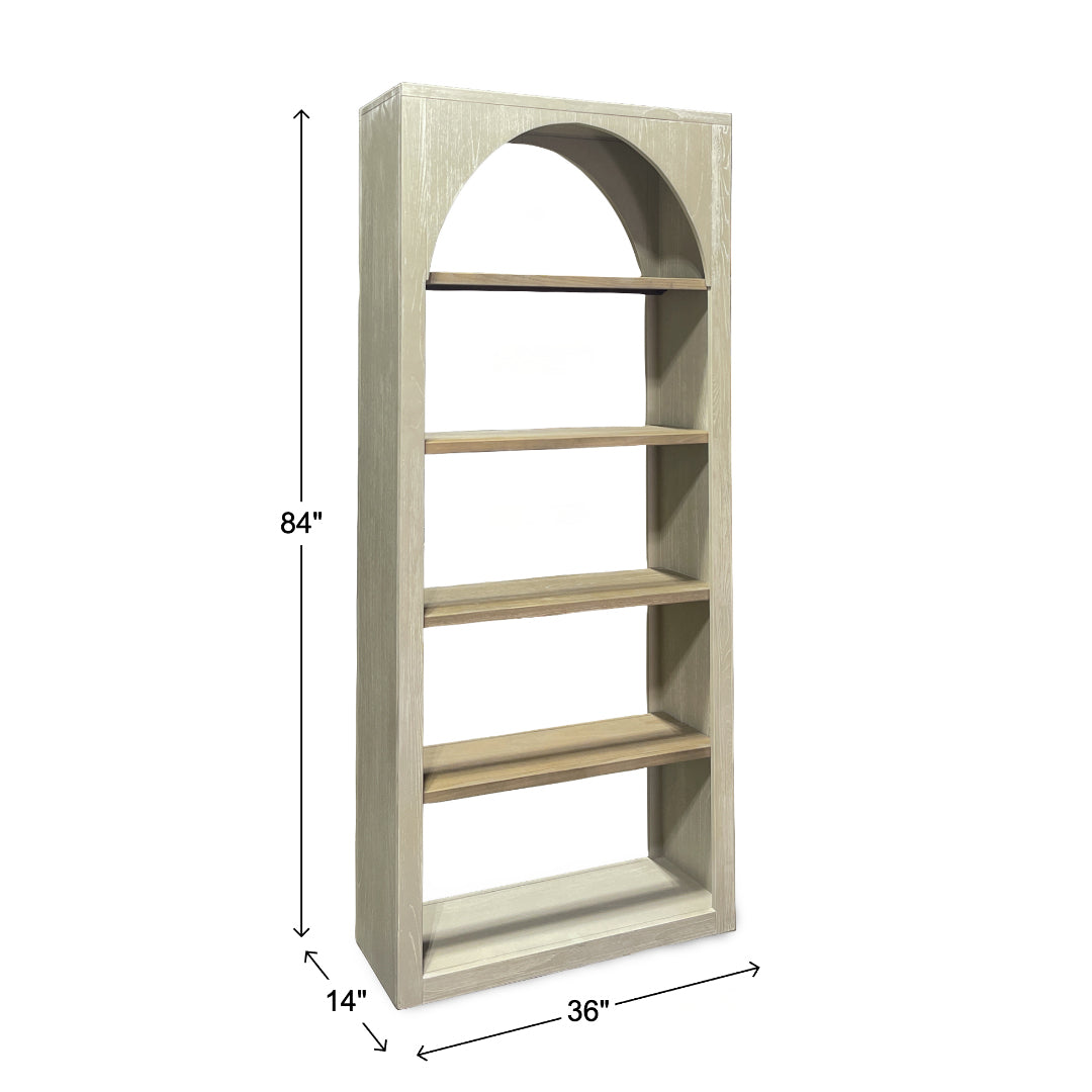 Archie Bookcase from Sunny Designs, Inc. in Solid Wood - Beige finish