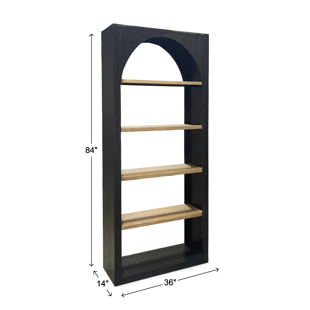 Archie Bookcase from Sunny Designs, Inc. in Solid Wood - Black finish
