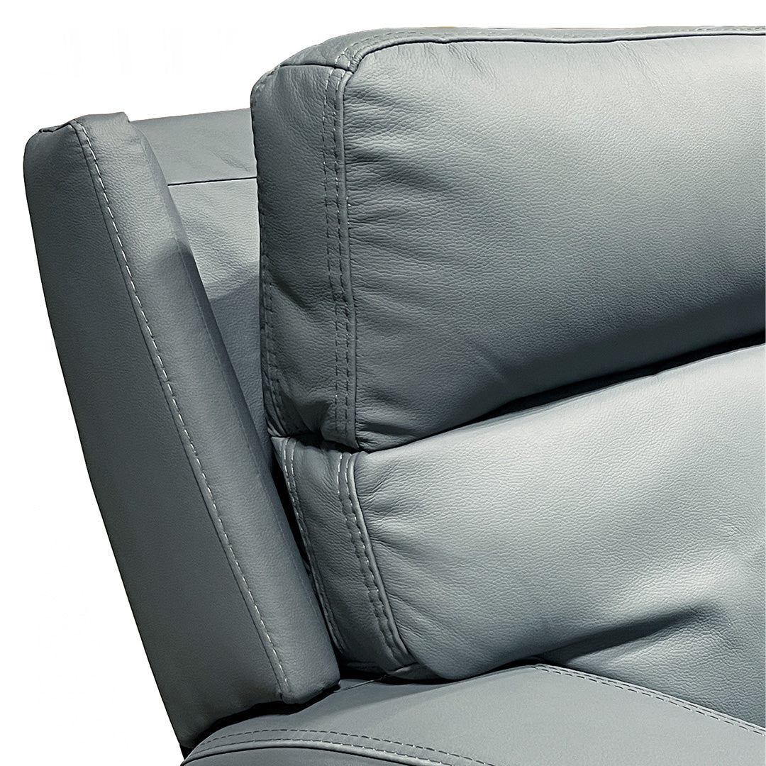 Ariel Leather Power Reclining Sectional with Heat & Massage