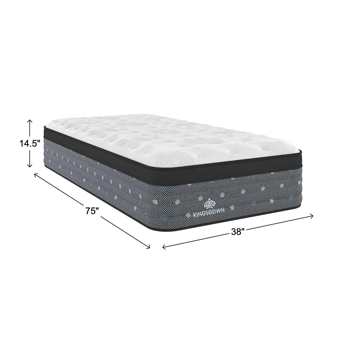 Gel foam Aspen Medium Mattress from Kingsdown, Inc. - Alternate angle