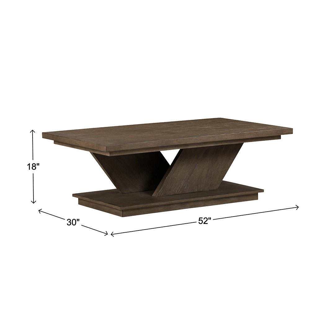 Aspen Sky Cocktail Table from Liberty Furniture in Brown Veneer with Casters - Additional view 9