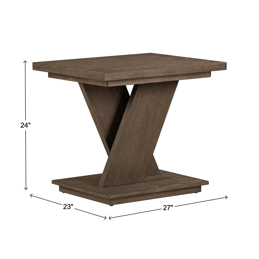 Aspen Sky End Table from Liberty Furniture in Brown Veneer - Additional view 8