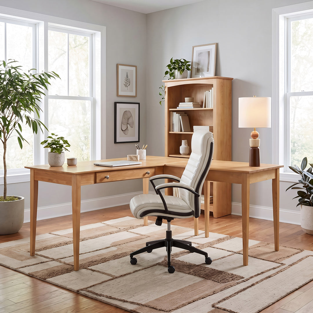 Atlas Leather Desk Chair from Parker House with Casters - Lifestyle view