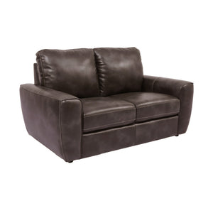 Evan Leather Loveseat