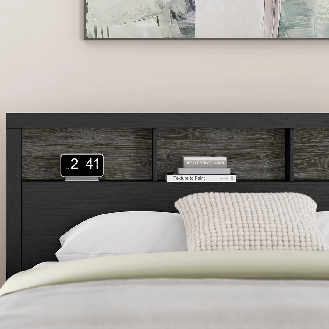 Broachmyn Black Bedroom Group with Mattress & Foundation - Queen