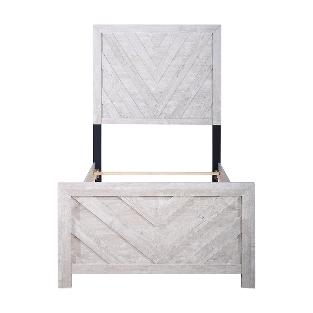 White Cayne Bed from New Classic Home Furnishings Inc. - Detail view