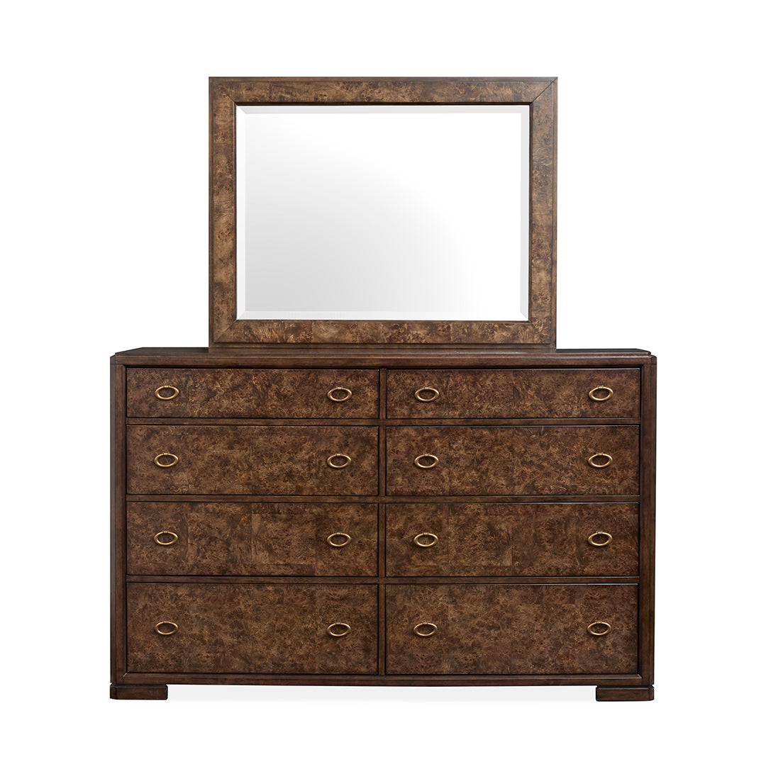 Magnussen Home Rowan Espresso Drawer Dresser With Landscape Mirror Magnussen Home Rowan Espresso Drawer Dresser With Landscape Mirror