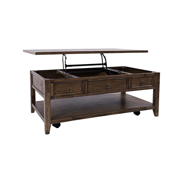 Brown Bakersfield Cocktail Table from Jofran - Alternate angle