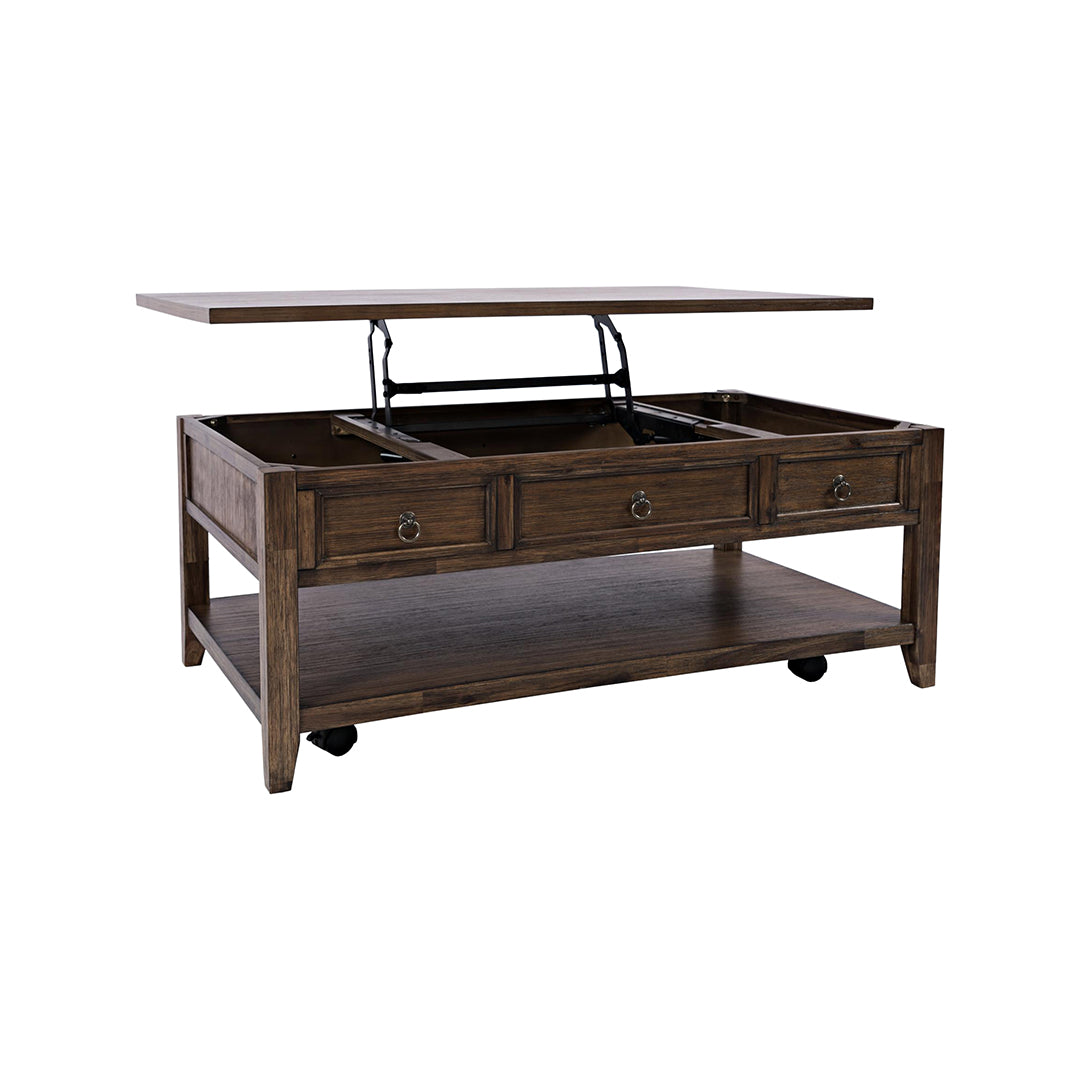 Brown Bakersfield Cocktail Table from Jofran - Alternate angle