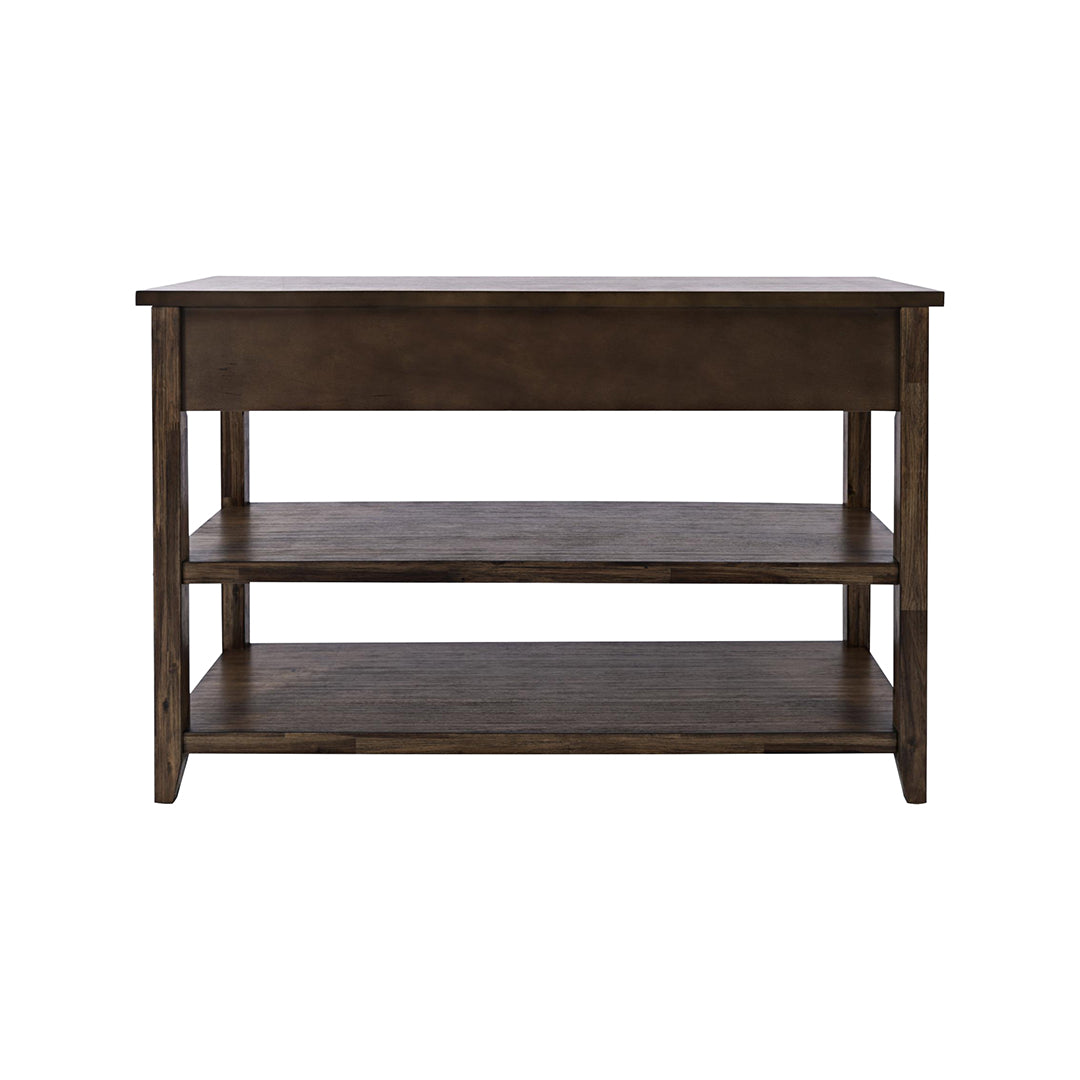 Brown Bakersfield Sofa Table from Jofran - Detail view