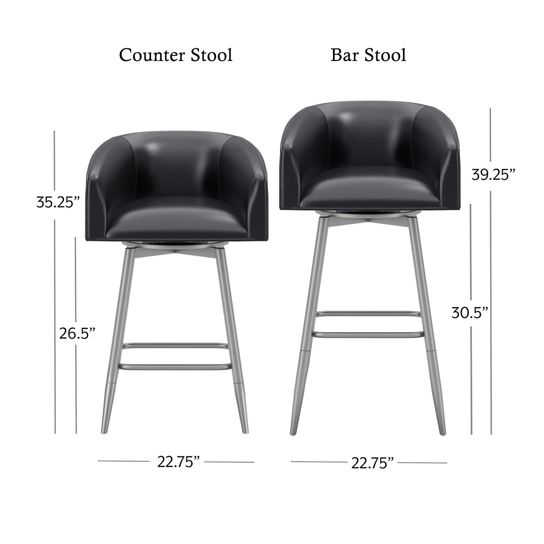 Barrel Bar Stool - Black