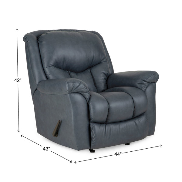 Beaumont Leather Rocker Recliner from Home Stretch, Made in USA - Overhead view