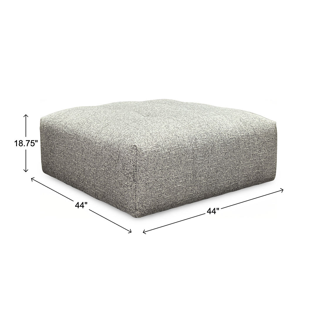 Beck Ottoman from Kuka Home in Gray Performance Fabric - Additional view 6