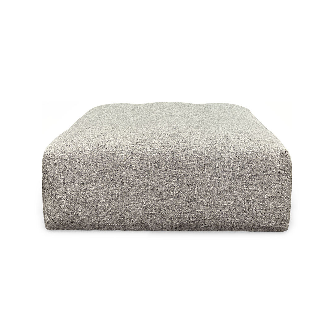 Beck Ottoman from Kuka Home in Gray Performance Fabric - Detail view