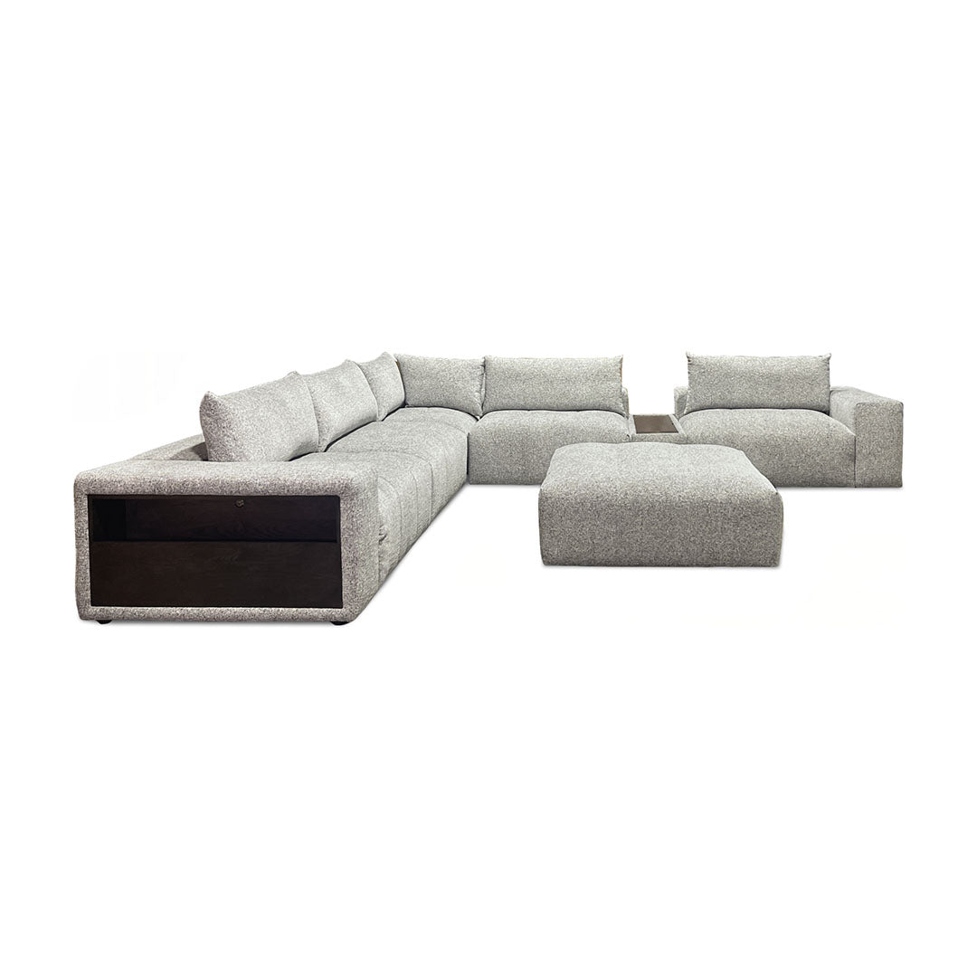 Beck Sectional (6-Piece) from Kuka Home in Gray Performance Fabric with USB Port, Wireless Charging - Additional view 16