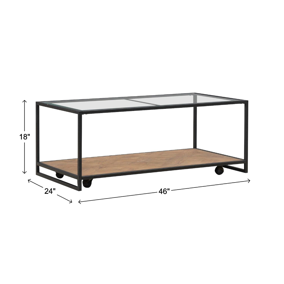 Bedford Cocktail Table from Liberty Furniture in Black with Casters, Storage - Additional view 10