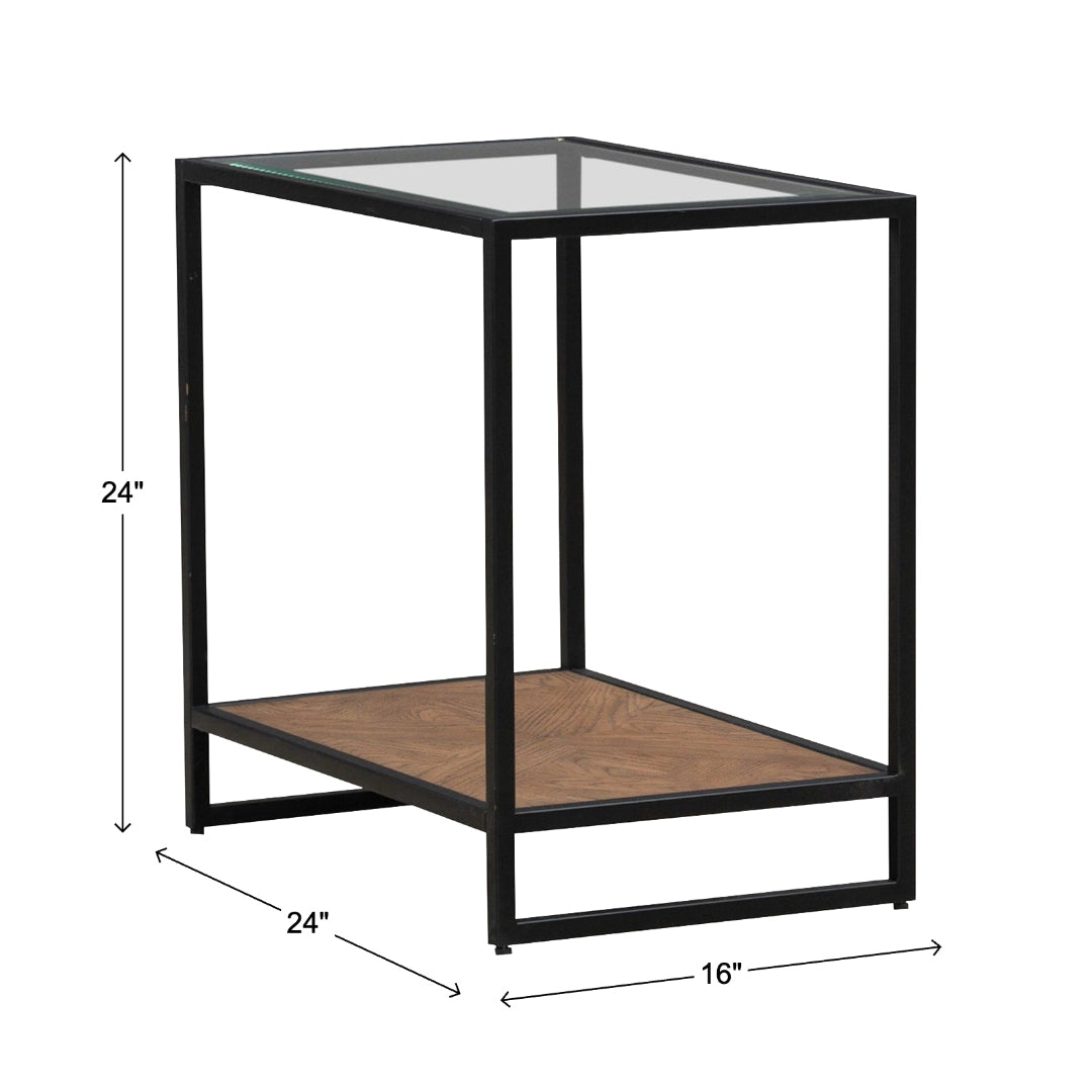 Black Bedford Side Table from Liberty Furniture - Side view