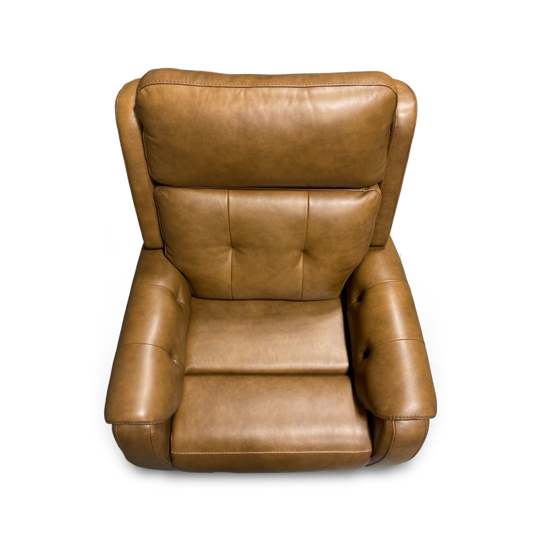 Bergman Leather Power Swivel Glider Recliner