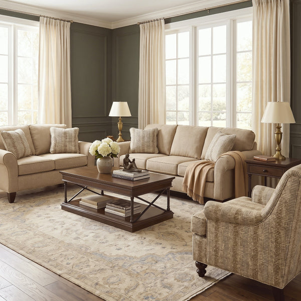Betty Wing Chair from Hickorycraft (Craftmaster) in Brown Recycled / Eco-Friendly, Made in USA - Alternate angle